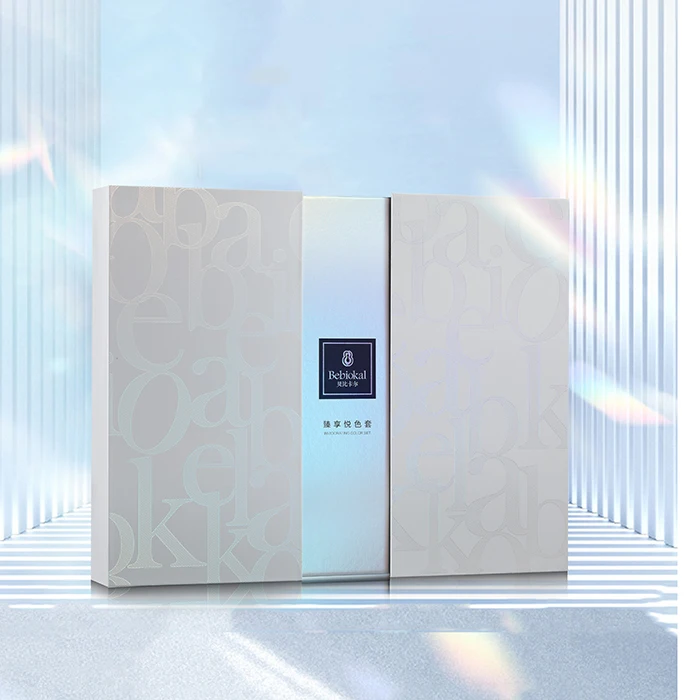 Customization Rigid Gift Box Silver Foil Cover Variety Cosmetic Display Paper Serum Lotion Beauty Packaging