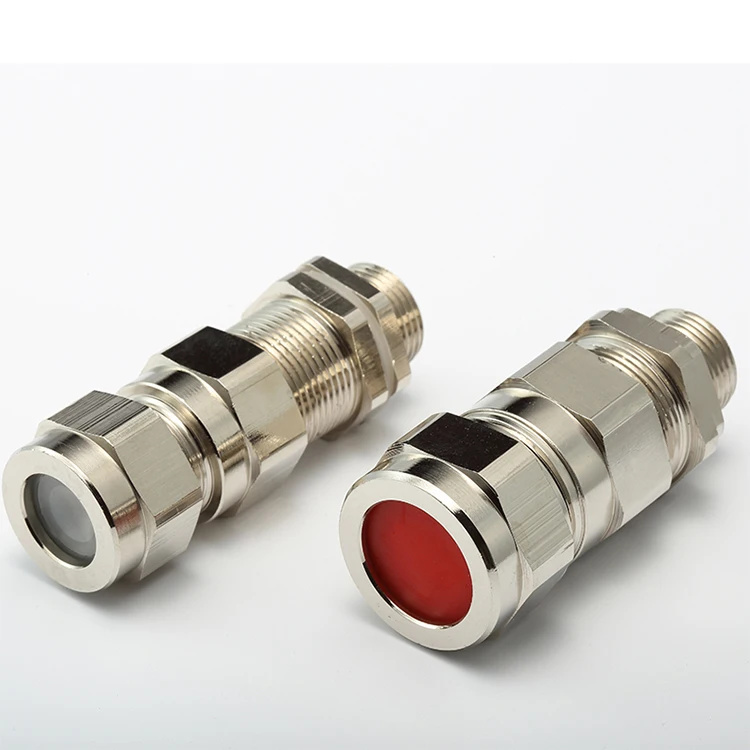 China manufacture Industrial IP66 Double Compression Explosion Proof metal cable gland with strain relief