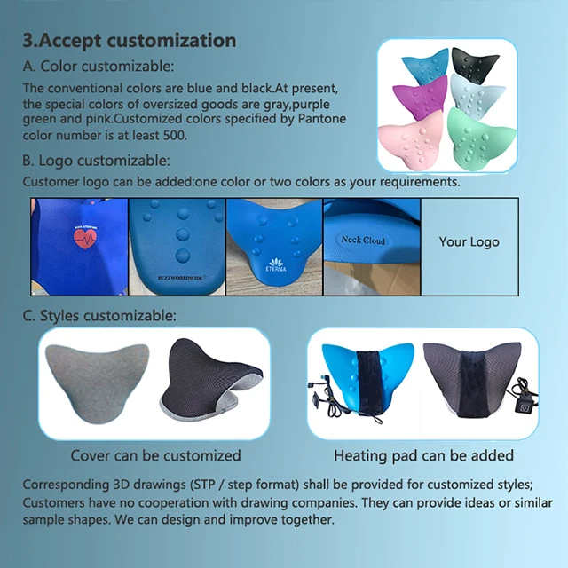 Neck Massage Pillow Chiropractic Pillow Neck And Shoulder Relaxer Anti-fatigue Neck Traction Pillow