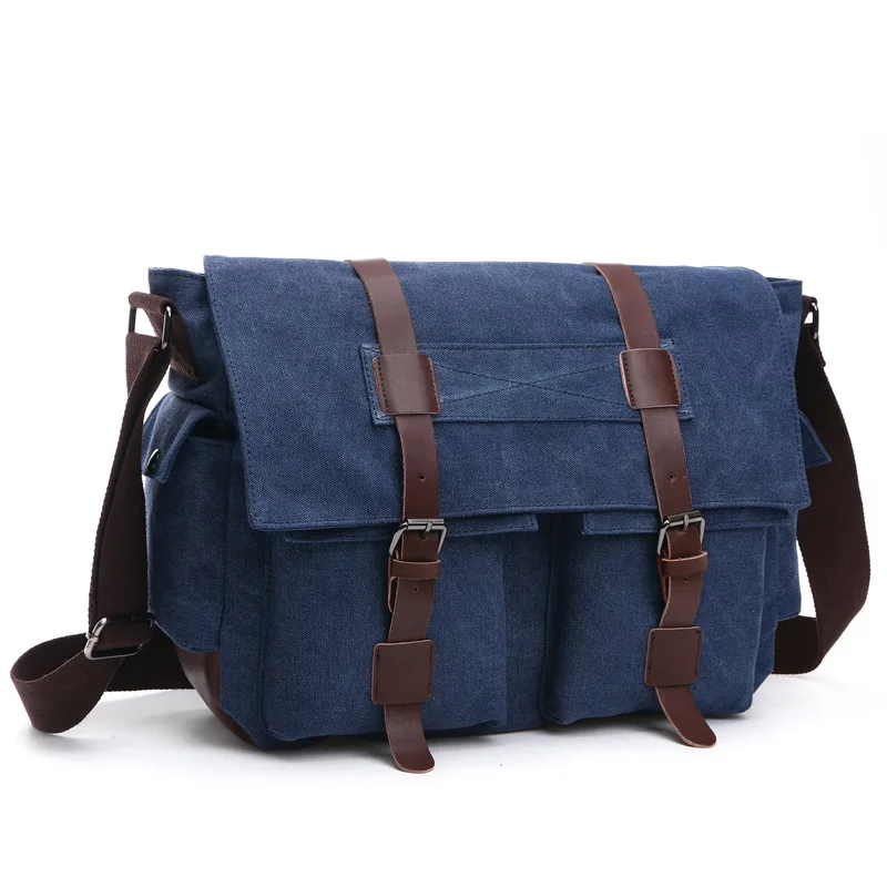 New trendy functional large waterproof outdoor motorcycle travel canvas messenger sling bag hanging cycling bags