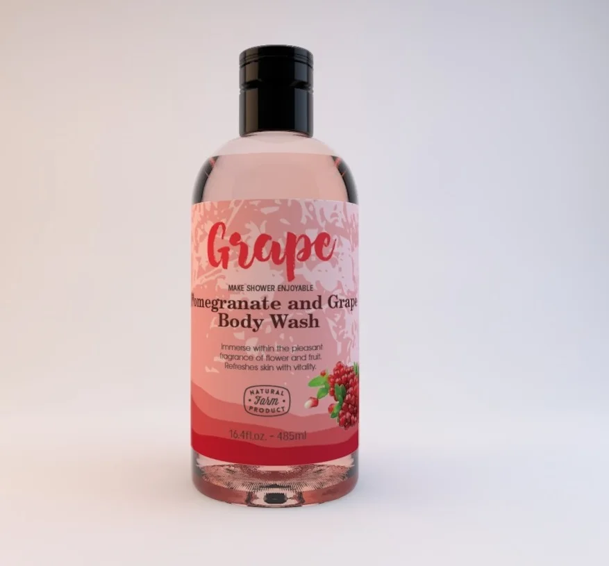 Приятный аромат, стойкий на 48 часов, гель для тела из граната и винограда, OEM по низкой цене
