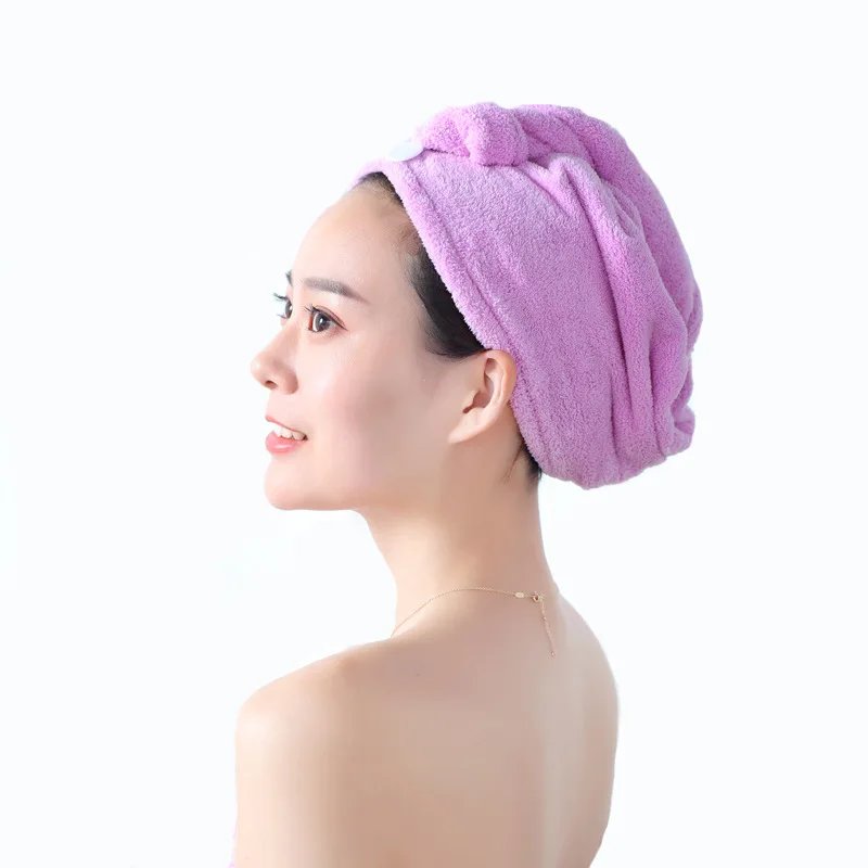Super Absorbent Hair Drying Towel Turban Bathing Bathrobe Hat Head Wrap Towel