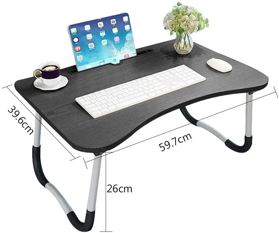 
 Wholesale Supplier Home Multifunctional MDF Wooden Portable Adjustable Foldable Laptop Table for bed  