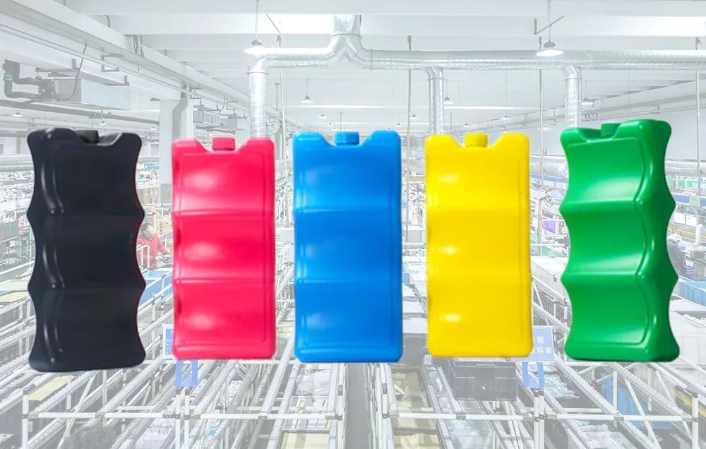 YML factory wholesale customized plastic ice cooler box portable ice brick reusable ice box for outdoor food fresh