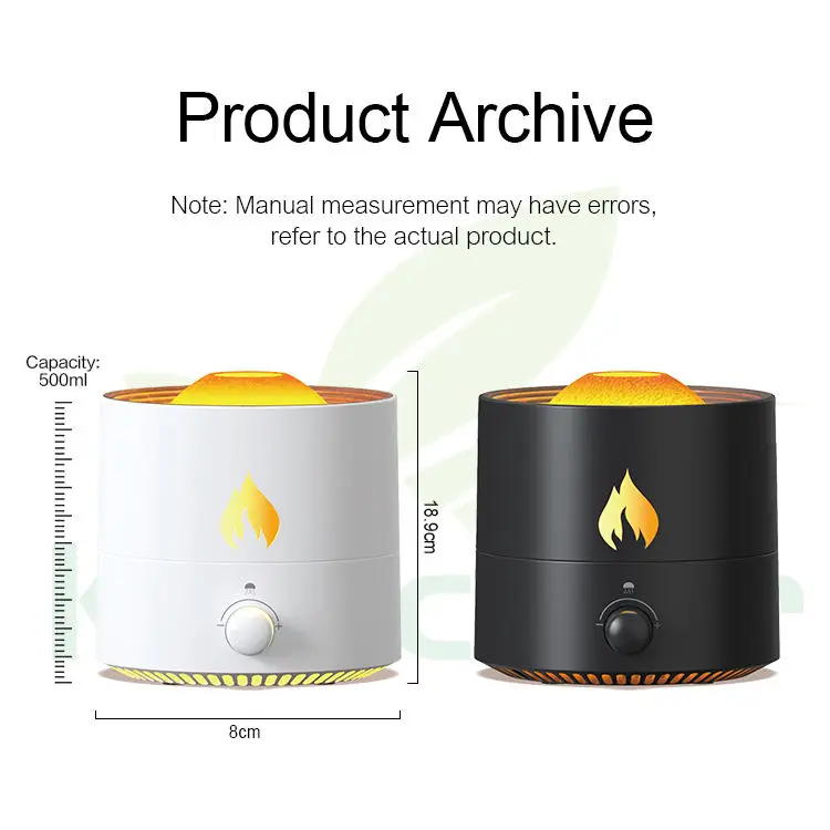 Jellyfish Cigarette Humidifier 320ml Flame And Jellyfish 2 Mist Mode Electric Aromatherapy Essential Oil Diffuser