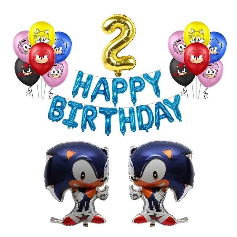 
Cartoon Hedgehog Aluminum Foil Balloon Set 30inch Gold Blue Number Balloon Kids Birthday Party Baby Shower Decoration Supplies 