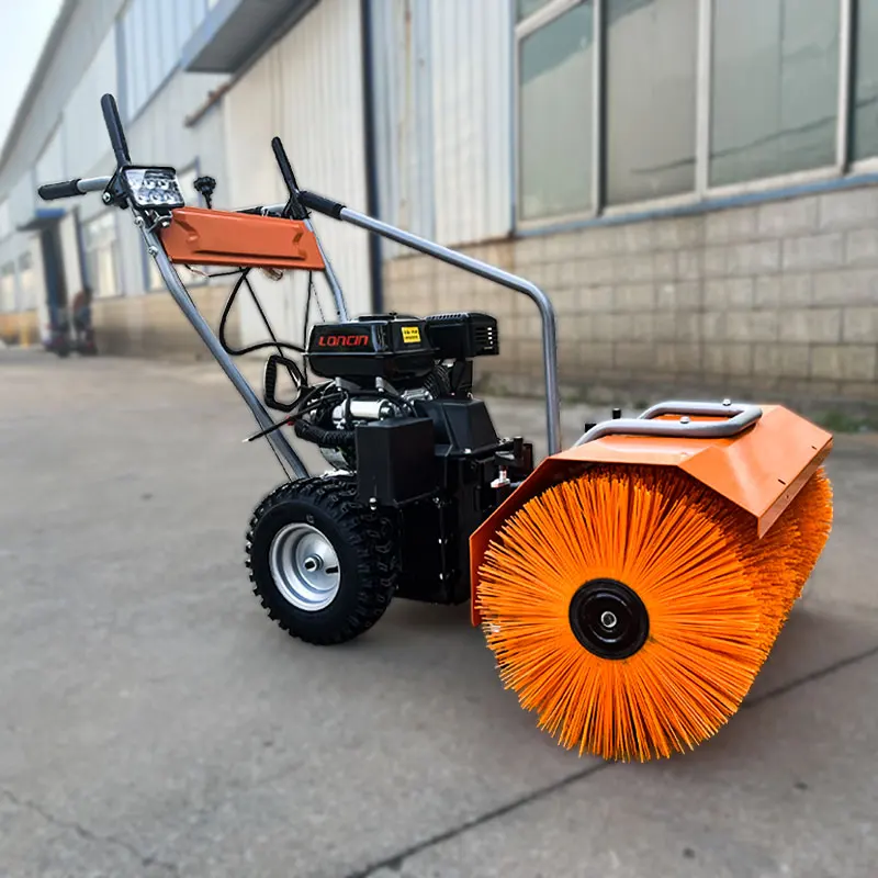 high power small hand-held snow sweeper gasoline engine road sanitation small snow removal machine