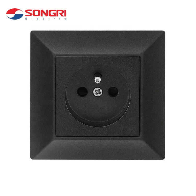 Songri Factory Suppliers European Standard 16A 250V French Wall Electrical Socket