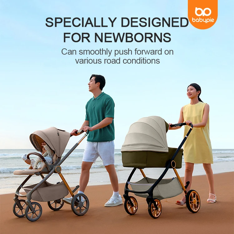Factory Direct Aluminum Baby Stroller Trio Passeggino Push Chair