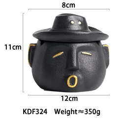 Creative Abstract Ceramic Living Room Personality Fashion Trend Anti-fly Ash Porcelain Ashtray For Household Ornaments