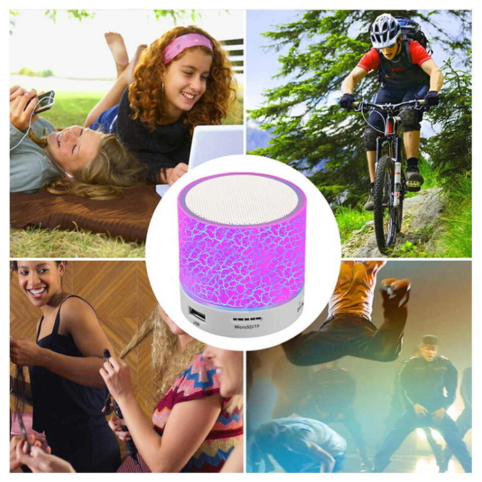 Speaker Wireless Sound Super Bass Portable Colorful Waterproof Party mini ipx7 Music A9 Speakers