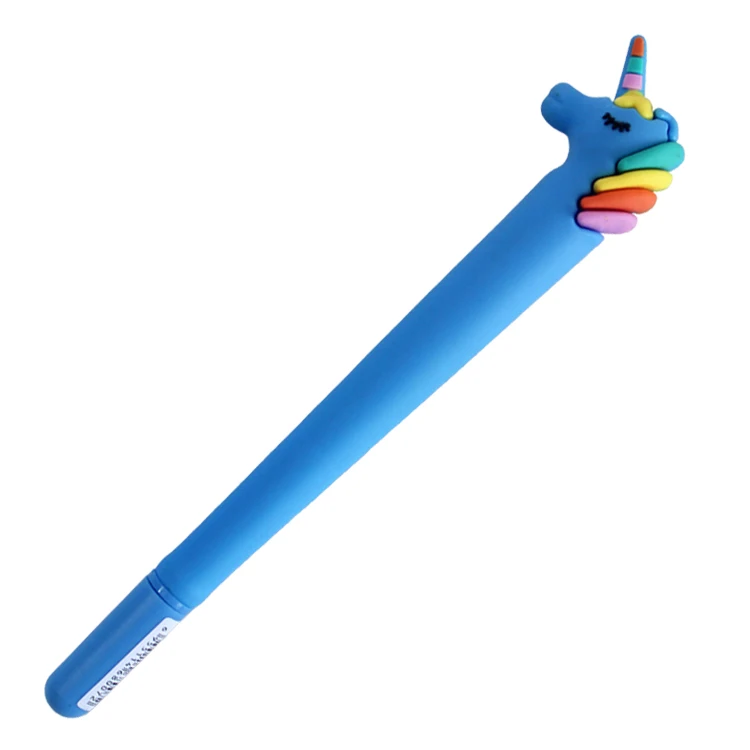 O&Q original manufacturer dreamy Unicorn hard silicone Macaron color pen body stylo gel ink pens with replacement refill
