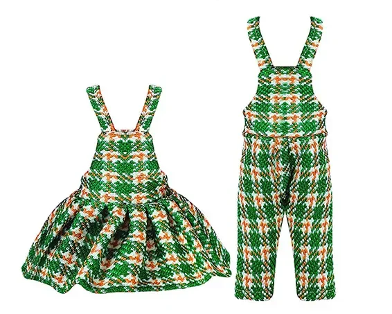 New elf clothes checkered overalls overall skirts