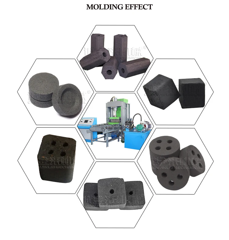Efficient Charcoal Press Machine  Production Line bbq charcoal saw dust coconut biomass shisha briquette machine