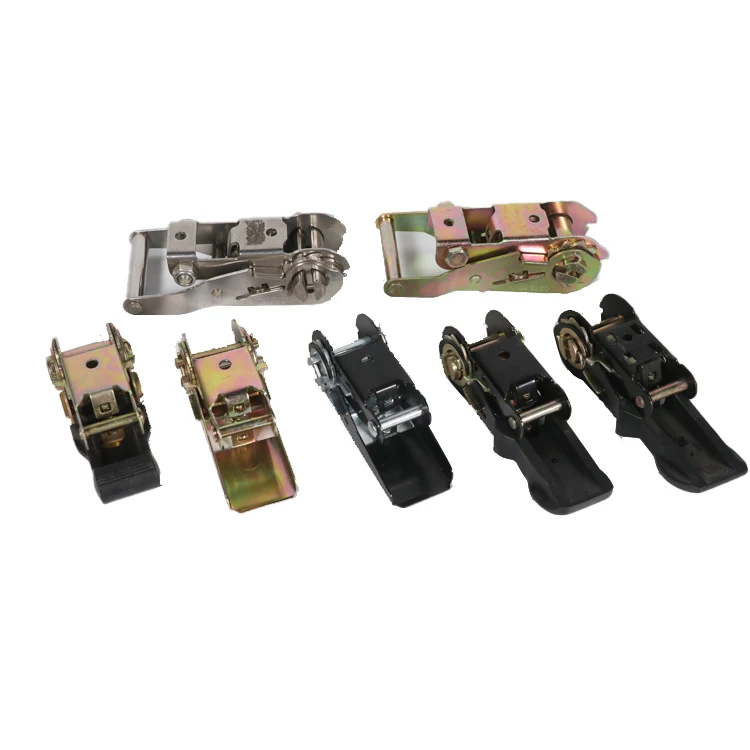 Wholesale Heavy duty zinc plated cargo belt webbing buckle manufacturer 25mm 50mm tie down metal ratchet lashing buckle