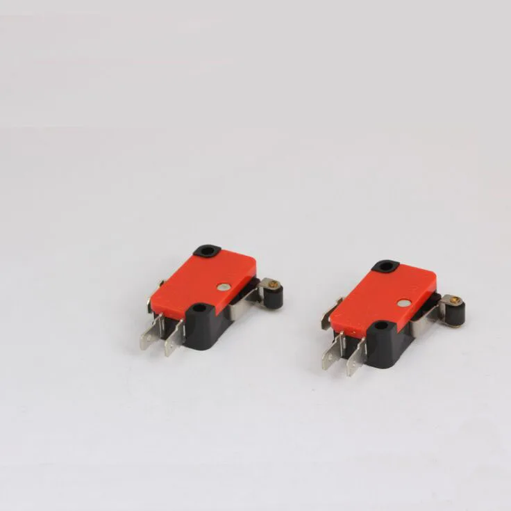 Black V-155-1C25 15A Dual Color 3 Pin Micro Switch With Plastic Button
