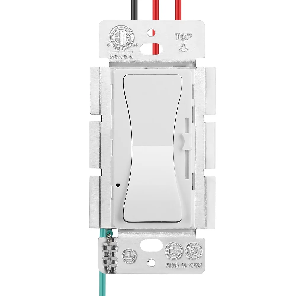 Hooanke KD-11A ETL Listed Single-Pole or 3-Way LED Wall Dimmer 1000 Watt