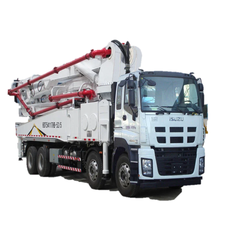 HTO SALE ! 48m Concrete Pump Truck WITH five arms and Closed hydraulic system
