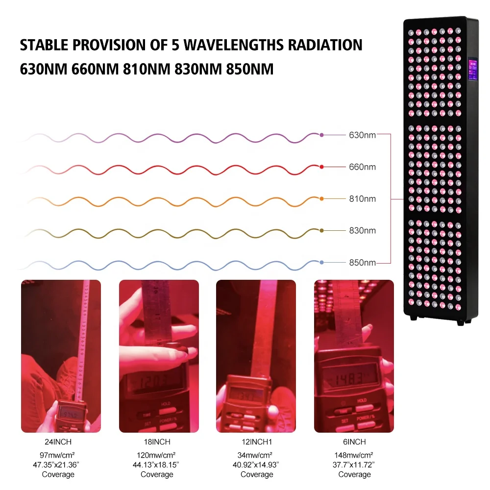 AZURE OEM ODM Customer Support Touch Screen 880x220mm Size Full Body Lamp PDT Machine Infared Device Led Red Light Therapy Panel