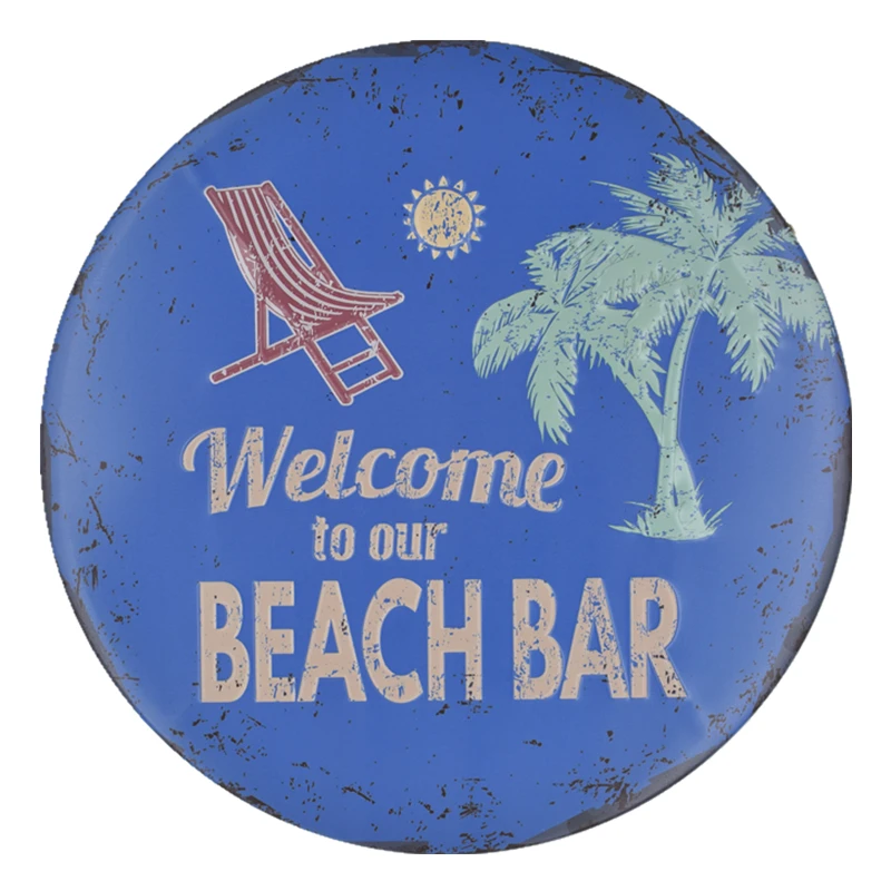 Vintage Round Metal Tin Sign  Art Poster Retro Plate Coffee Route 66 Beer Car Motor Oil Esso Metal Sign