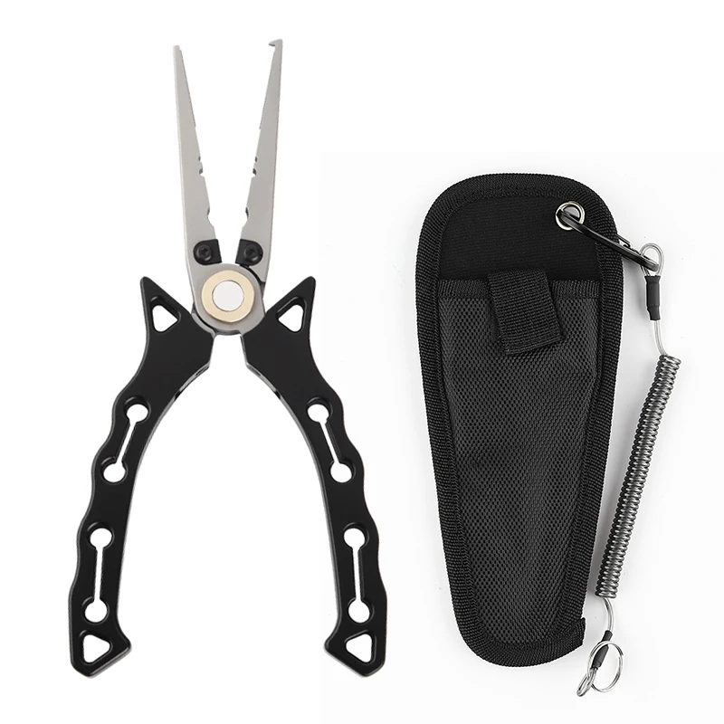 Wholesales Professional Saltwater Aluminum Long Reach Fishing Pliers Hook Remover with Sheath and Lanyard