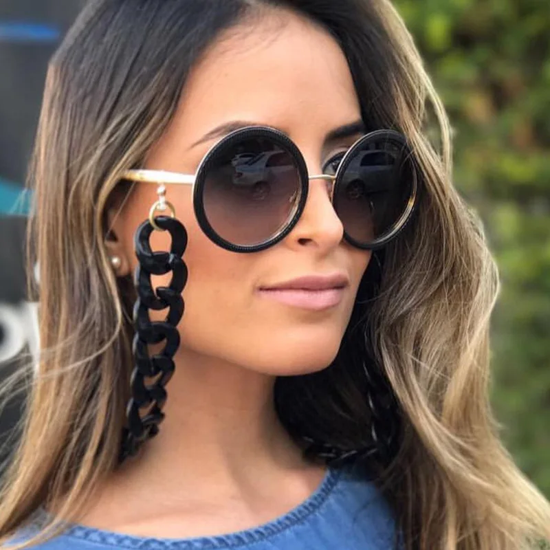 HOT Fashion Acrylic Reading Glasses Hanging Neck Chain Sunglasses Chain & Largands 18 Colors Glasses Chain sunglasses strap