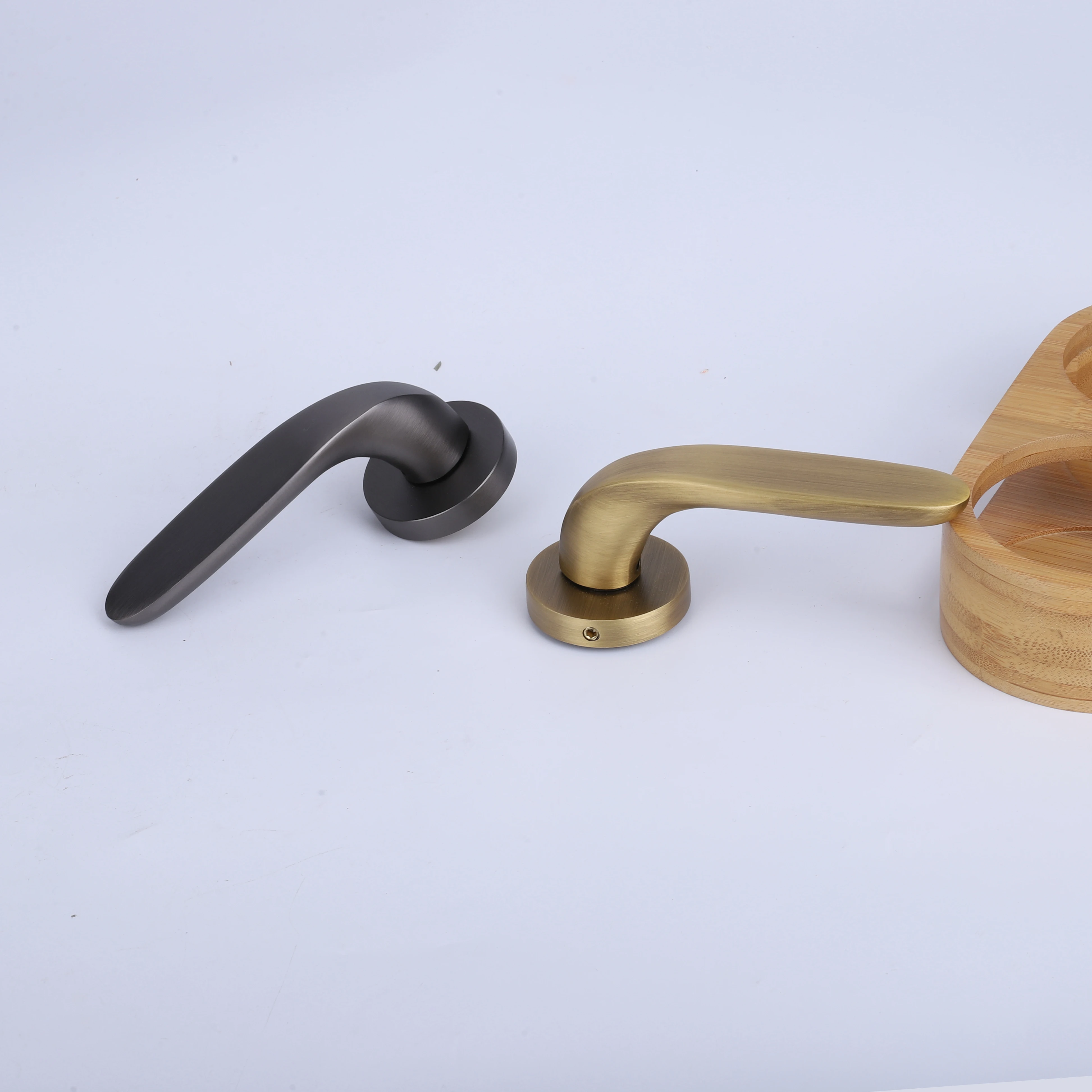 Современный портативный медный замок для спальни, проходной дверной матовый замок, дверные ручки