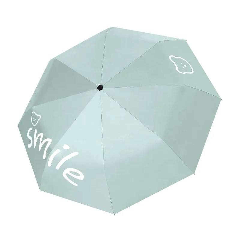 Wholesale Outdoor Portable Custom Parasols Sun Uv Protection Automatic 3 Fold Foldable Folding Rain Umbrellas With Logo