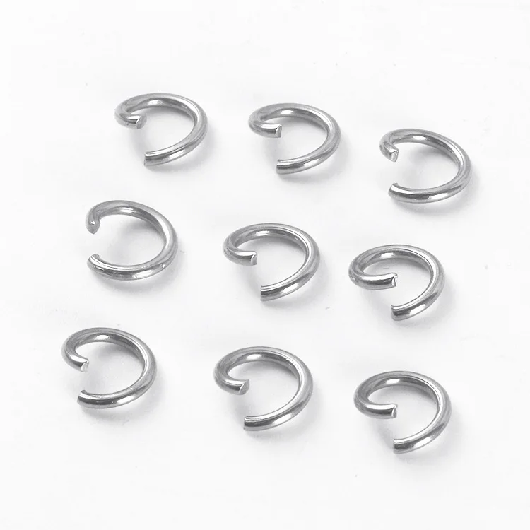 price for 200pcs/bag High quality strength open jump rings steel silver color stainless steel open circle jump rings