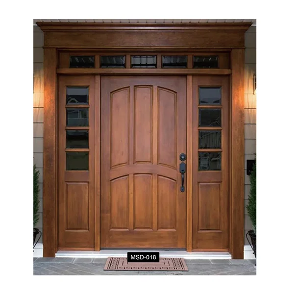 Factory direct high quality American style solid wood entry door