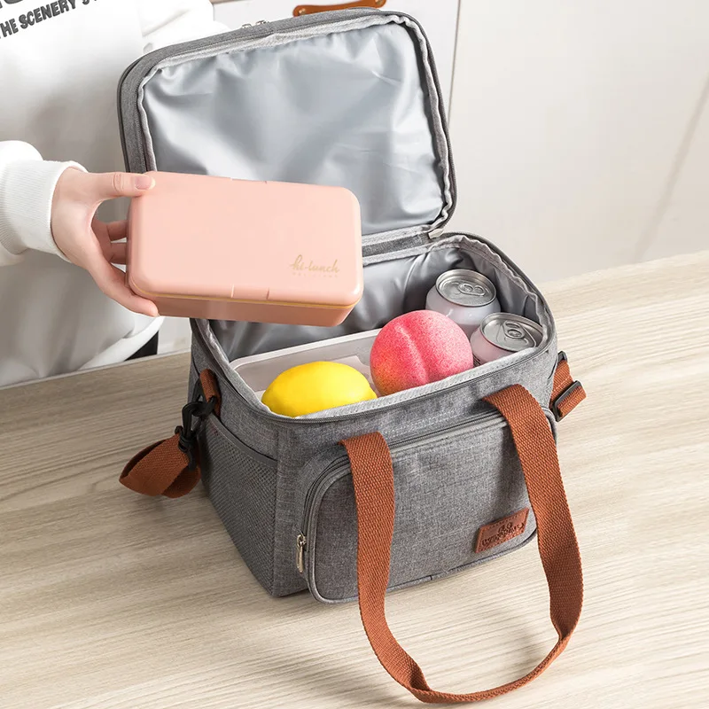 Insulated Lunch cooler Bag for Men Women, Leakproof Thermal Lunch bag Work  Soft Lunch Cooler Bag with Adjustable Shoulder