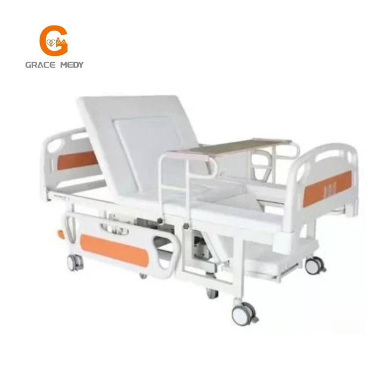 medical multifunction Electric Disabled Elderly Hospital Home Care patient nursing wheelchair bed with toilet