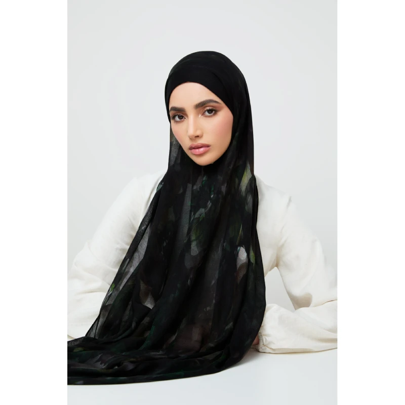 FURUI Vela Watercolor Stone MARBLE Printed Modal Hijab Scarves Ombre Marble Soft Rayon Viscose Muslim Women HJAB COTTON Shawl
