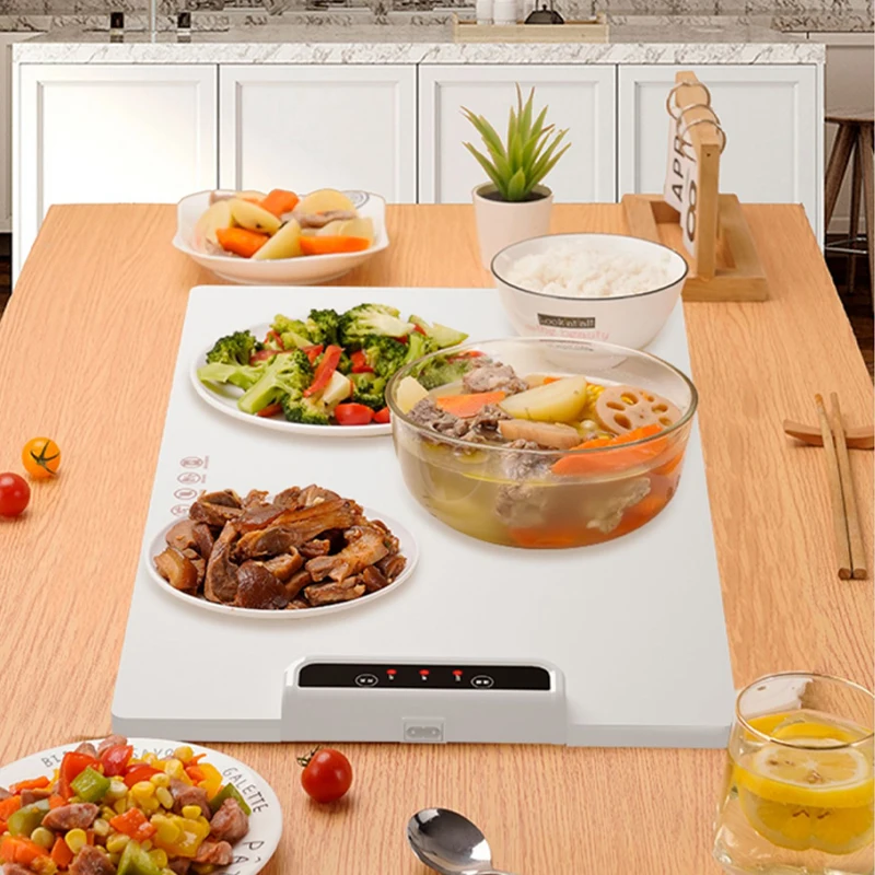 Food Warming Mat Flexible Silicon Heating Board Roll Up Easy Storage Portable Plated Electric Silicone Heating Mat for Food