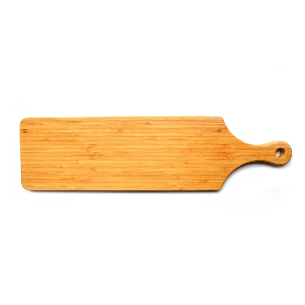 Wholesales Kitchen Personalized Custom Chopping Block Bamboo Serving Large Wine Bottle Shape Cutting Boards w/Handles