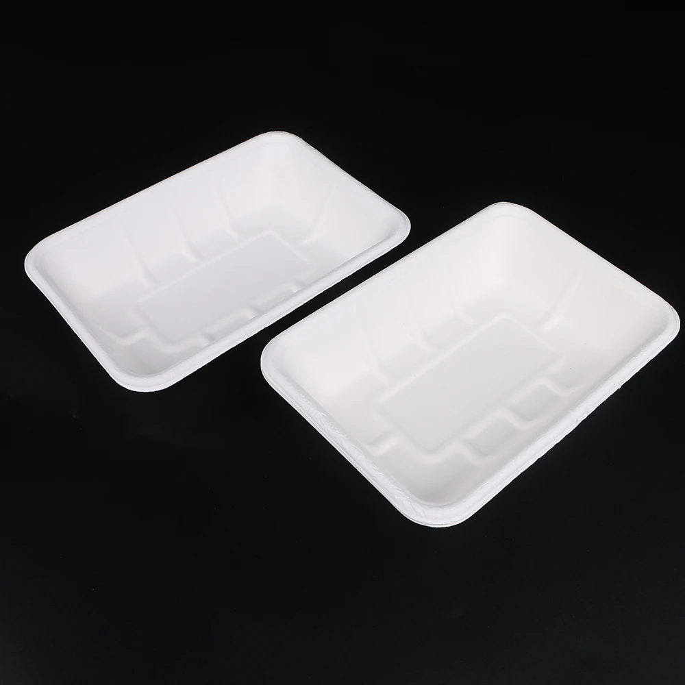 Customized biodegradable eco friendly disposable food fruit paper tray