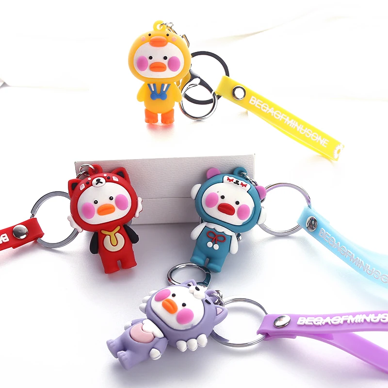 Web celebrity creative cartoon dudu duck key chain new pendant car bags hanging ornaments small gifts wholesale
