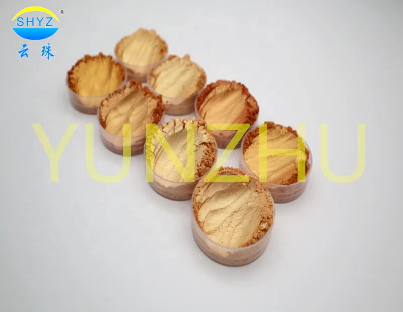 Натуральный перламутровый пигмент для покрытия Yunzhu золотого цвета