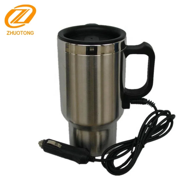 stainless steel metal electric heat travel car mug with USB lighter socket