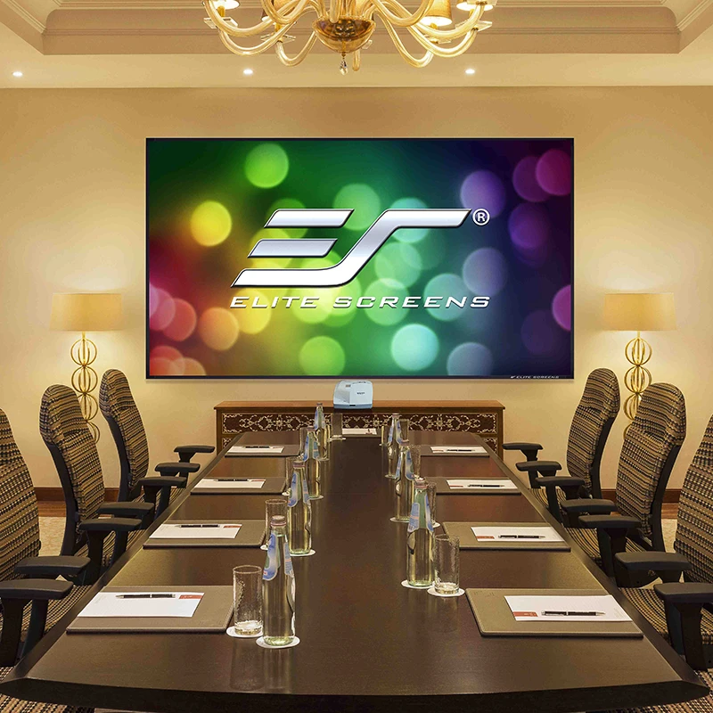 Fixed Frame Ultra Short Throw Projection Ambient Light Rejecting Projector Display Screen