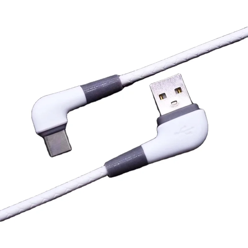Кабель USB type-C 90 градусов быстрая зарядка QC 3 0/2 0 прямоугольный кабель C для мобильных игр