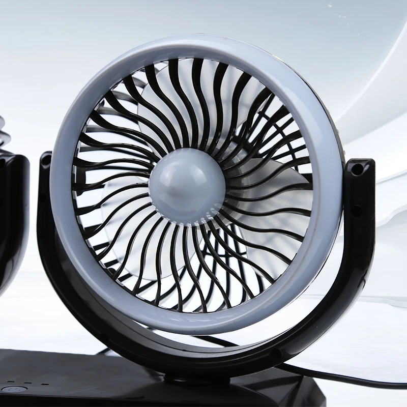 Double head adjustable USB 360 degree rotating 5v fragrance car cooling fan for cars, trucks, yachts, household
