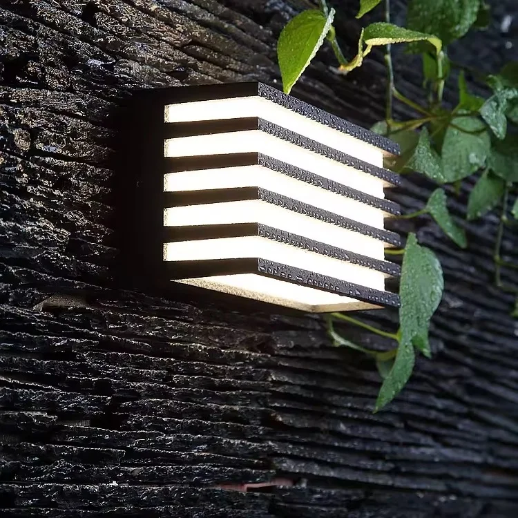 outdoor ip65 waterproof aluminum metal housing modern minimalist led wall lamp
