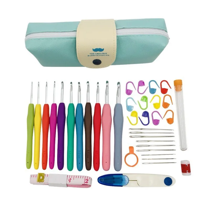 DIY Wholesale household colorful Crochet set for crocheting household yarn crochet hook bag kit set for beginners