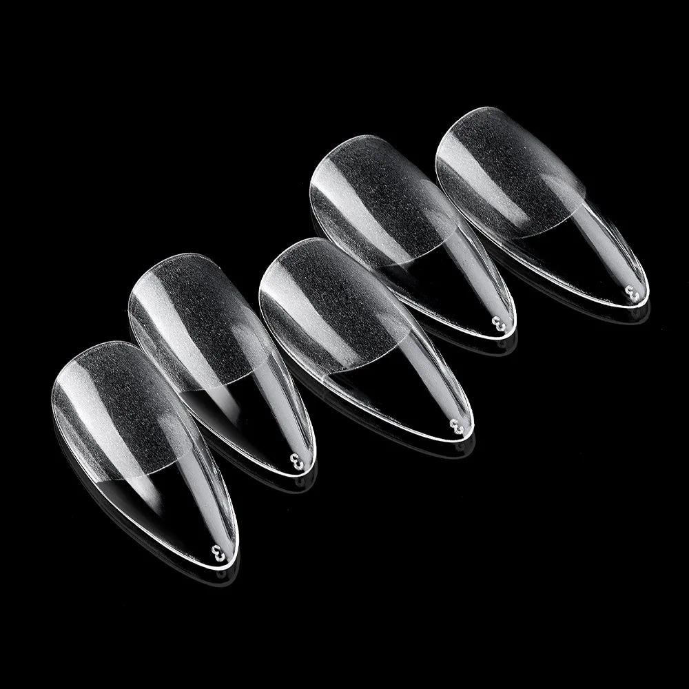 120 Pieces Of Acrylic False Nails, Full Coverage Nail tips Of Natural French Transparent Coffin False Nail Capsules