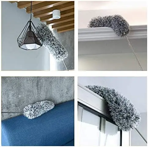 Telescopic Pole High Ceiling Fan Dust Cleaning Chenille Blinds Cleaning Cobweb Microfiber Duster