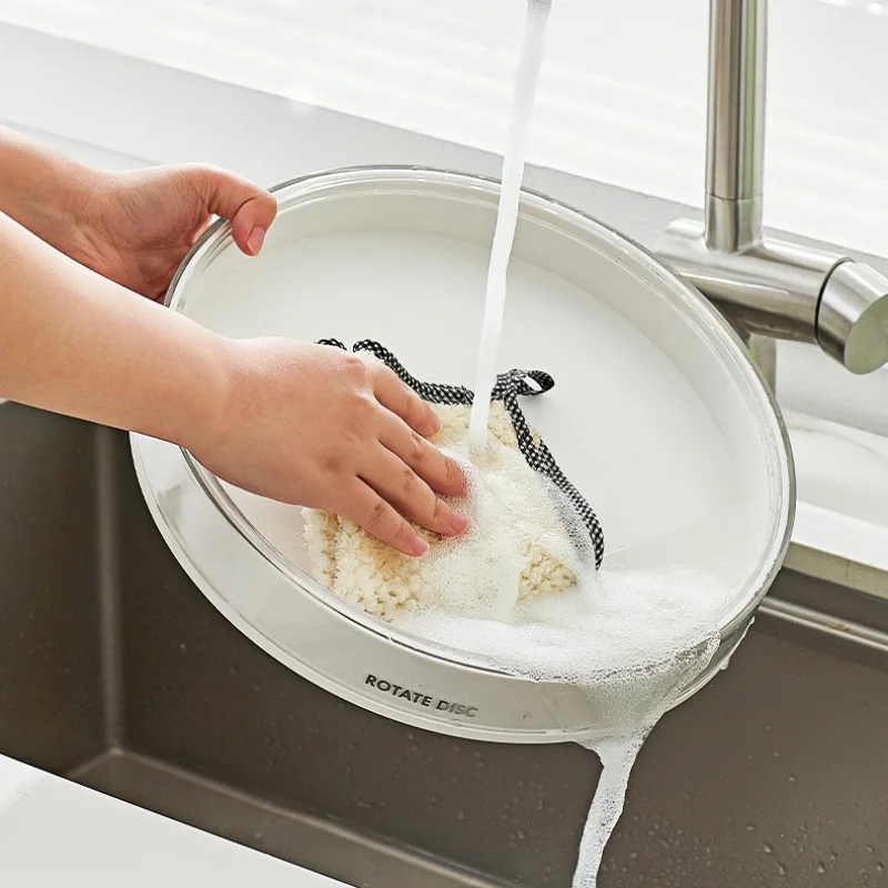 Two size option Large Capacity Multifunctional 360 degree Rotating Storage Tray for Pantry Bathroom General Storage