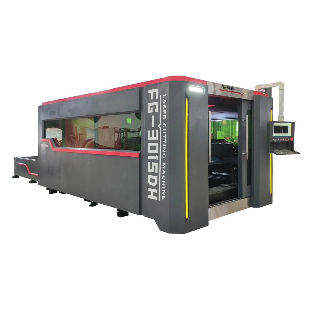 SUDA 3000W Whole Cover Optical IPG MAX RAYCUS auto focus Fiber Laser Cutting Machine