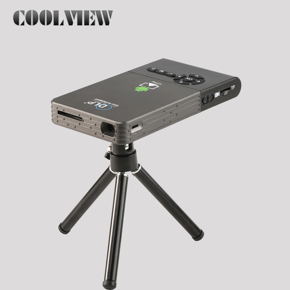 portable flexible tripod stand wireless mobile smart USB Video Wifi micro home theater pico DLP proyector mini pocket projector