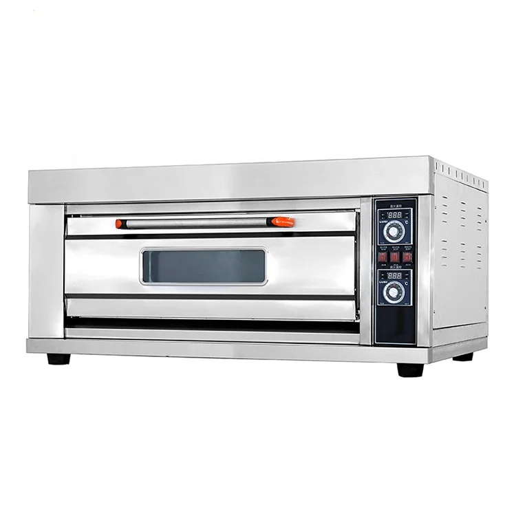 Kitchen equipment stainless steel gas baking oven for one deck three trays oven